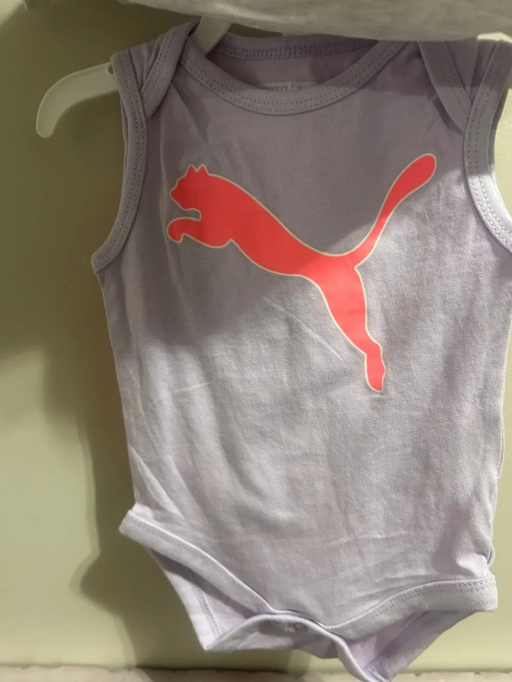 Puma Baby Gray and Lavender Logo Bodysuit Set - Picture 4 of 7